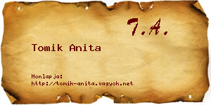 Tomik Anita névjegykártya